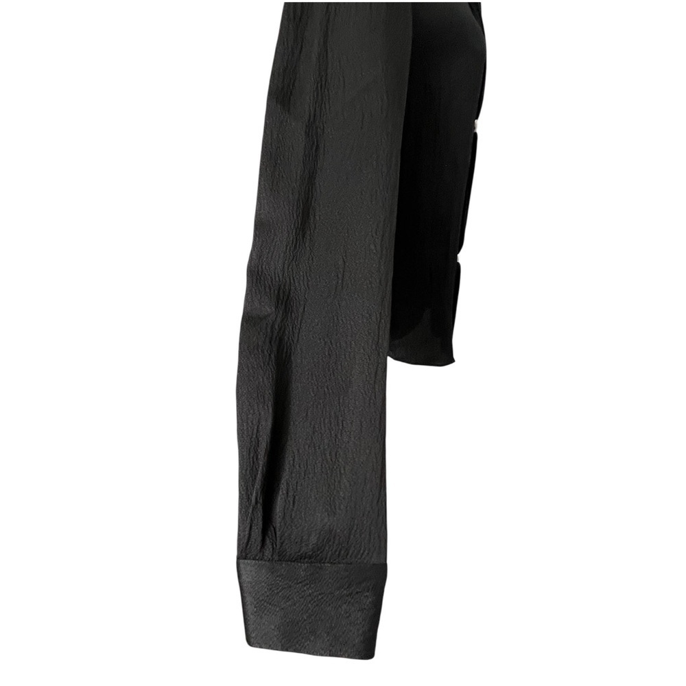 Roberto Cavalli Black Silk Blouse with Tie Detail - Picture 6 of 14